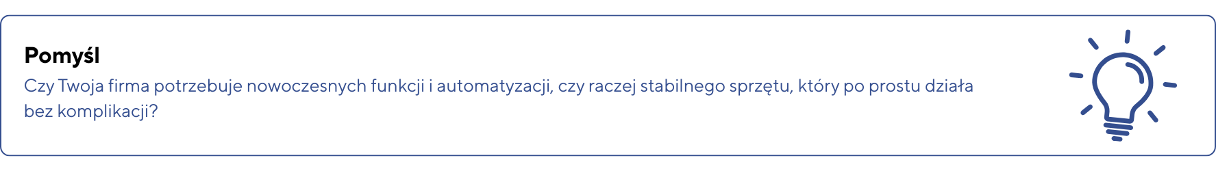 Wazne – Wybor drukarki powinien byc dopasowany do realnego obciazenia miesiecznego a nie tylko ceny urzadzenia. Zbyt slaby sprzet szybko zacznie sie psuc a zbyt mocny wygeneruje niepotrzebne kos 