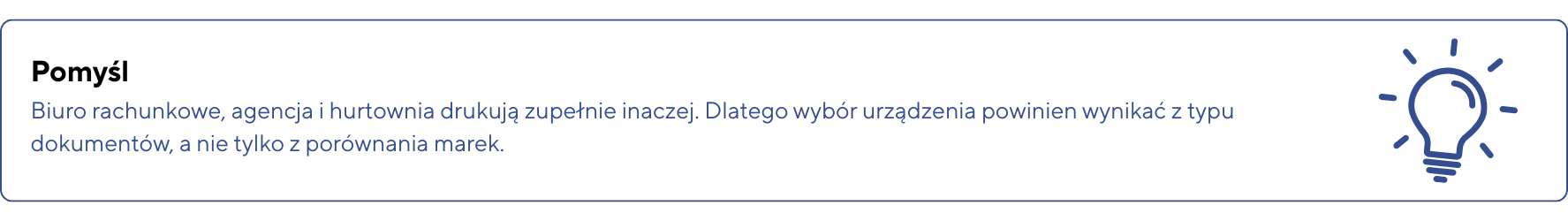 Copy of Wazne – Wybor drukarki powinien byc dopasowany do realnego obciazenia miesiecznego a nie tylko ceny urzadzenia. Zbyt slaby sprzet szybko zacznie sie psuc a zbyt mocny wygeneruje niepotrz 