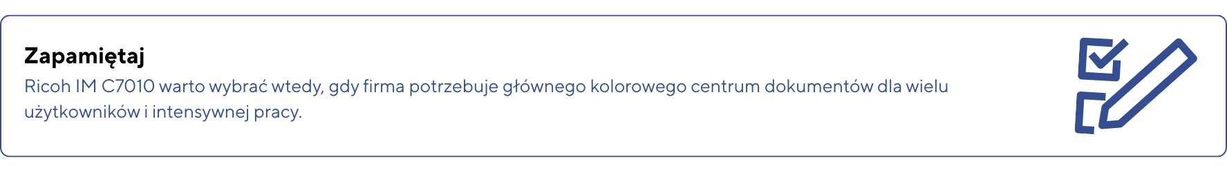 Copy of Wazne – Wybor drukarki powinien byc dopasowany do realnego obciazenia miesiecznego a nie tylko ceny urzadzenia. Zbyt slaby sprzet szybko zacznie sie psuc a zbyt mocny wygeneruje niepotrz 