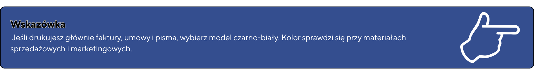 Copy of Wazne – Wybor drukarki powinien byc dopasowany do realnego obciazenia miesiecznego a nie tylko ceny urzadzenia. Zbyt slaby sprzet szybko zacznie sie psuc a zbyt mocny wygeneruje niepotrz 